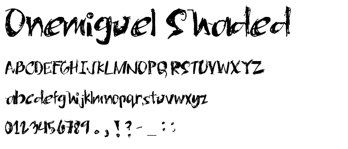 OneMiguel Shaded font